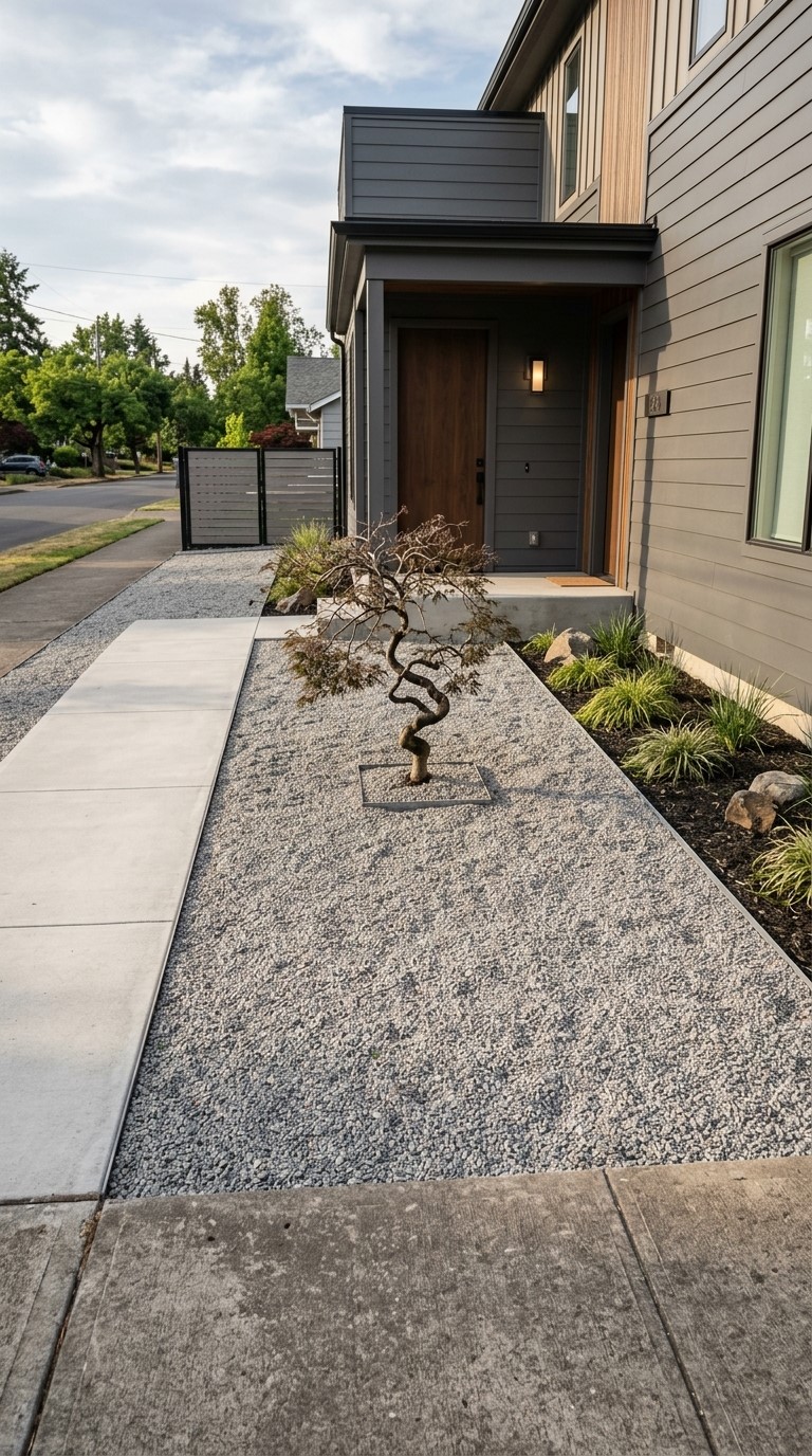 Modern Front Yard Ideas Landscaping With Negative Space