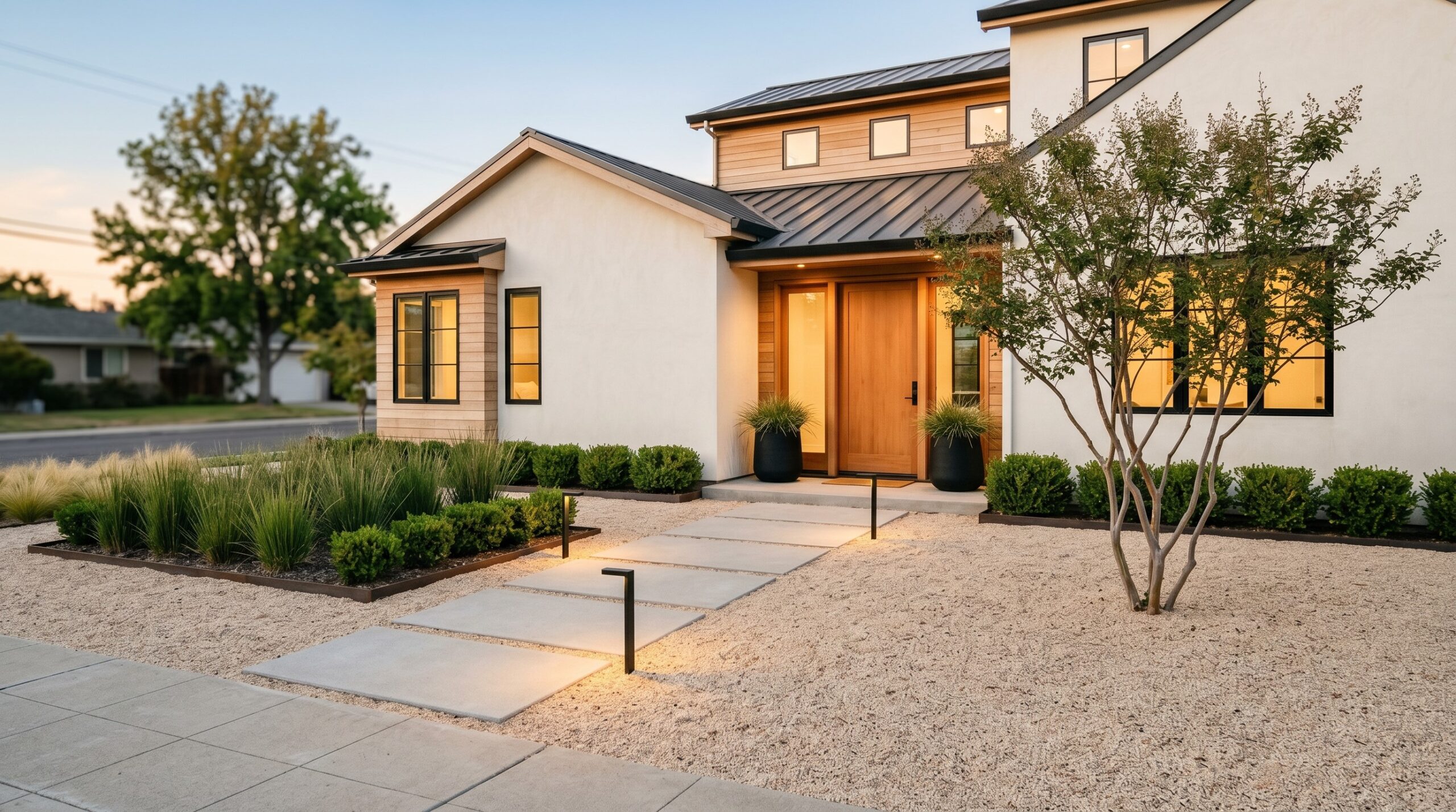 Modern Front Yard Landscaping Ideas for a Clean, Simple Home Exterior