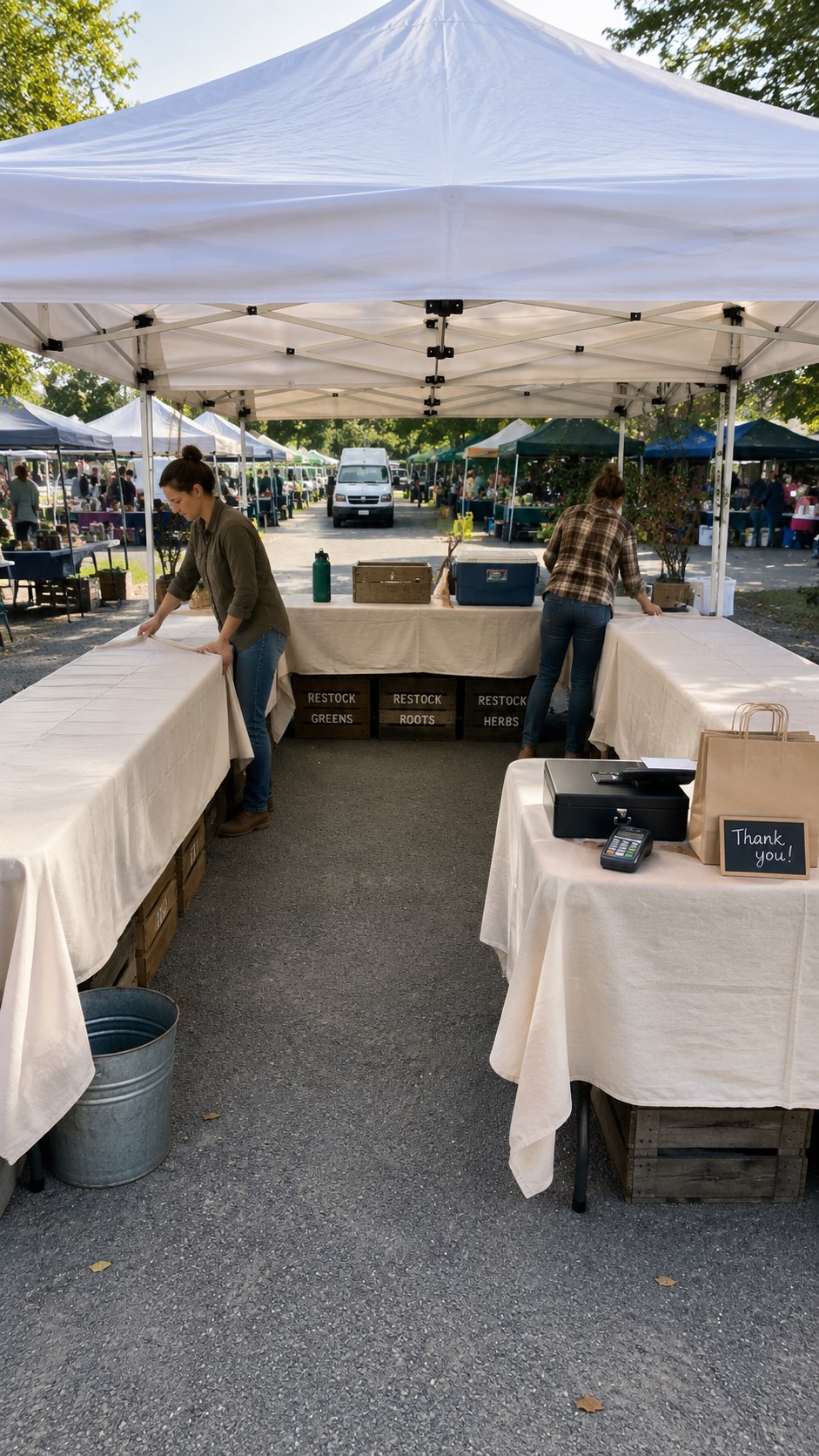 U-Style Farmers Market Booth Layout