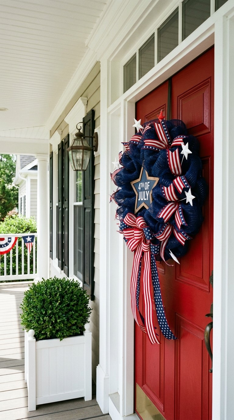 4th of July Deco Mesh Wreath Ideas