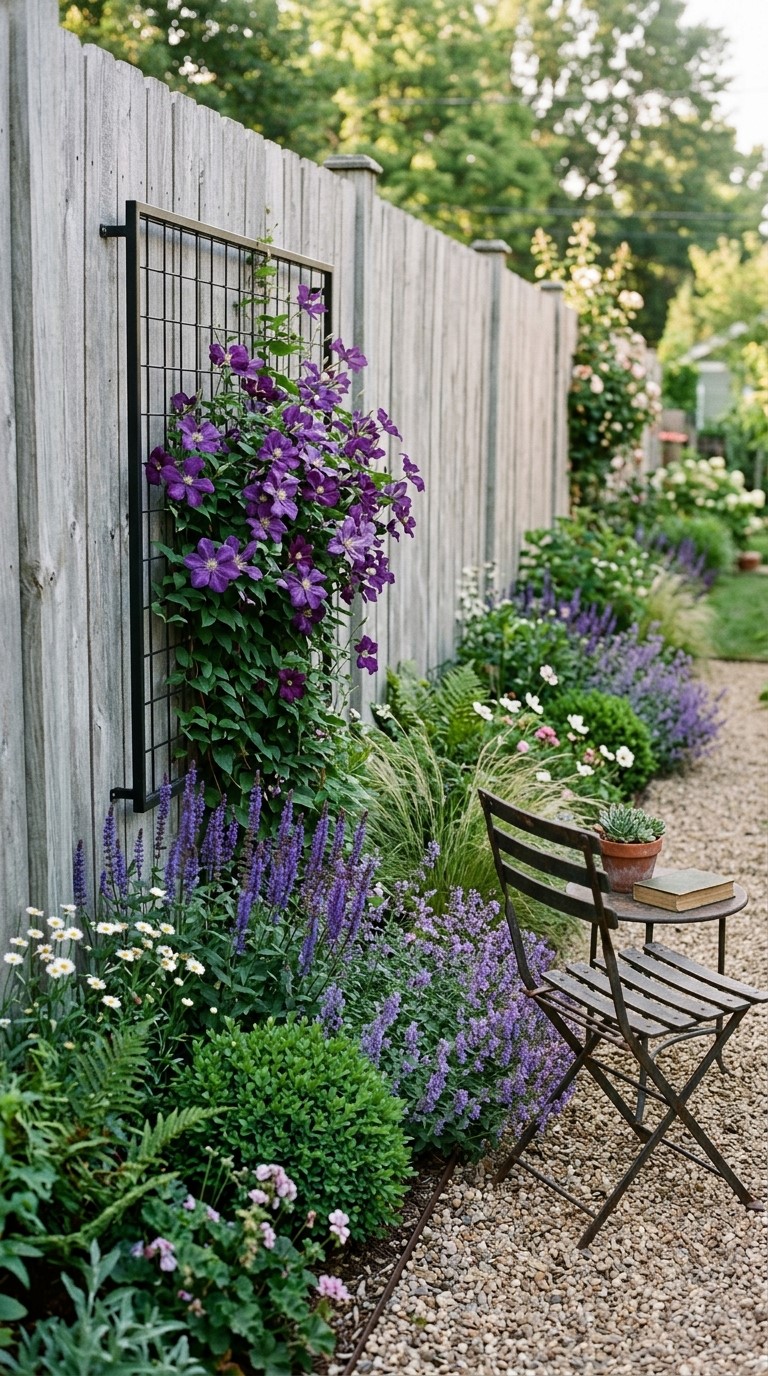 Clematis Trellis Ideas Against Fence Panels