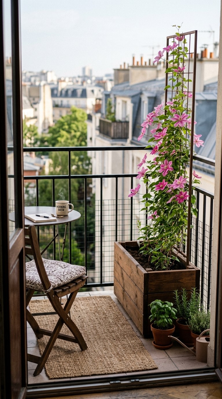 Clematis Trellis Ideas for Pots on Balconies