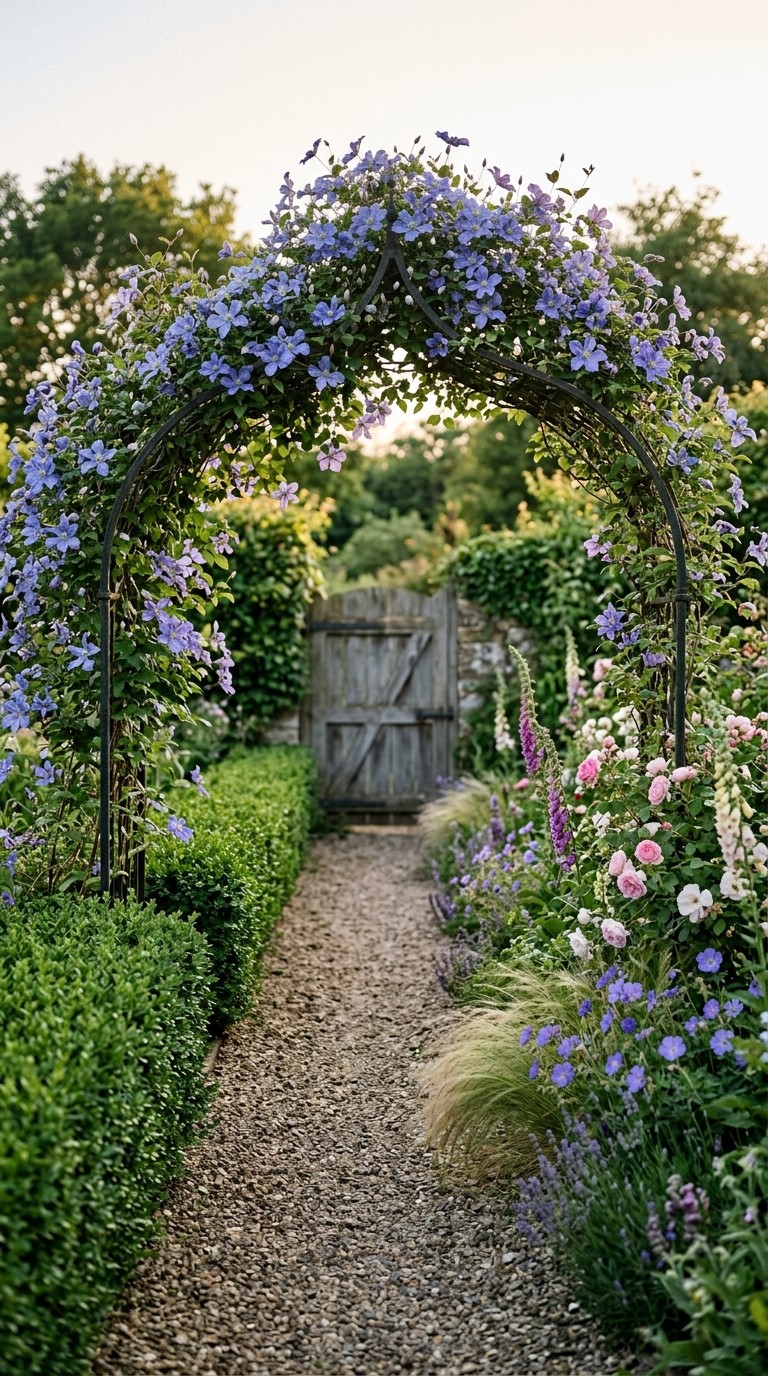 Clematis Trellis Ideas for Arches and Garden Paths