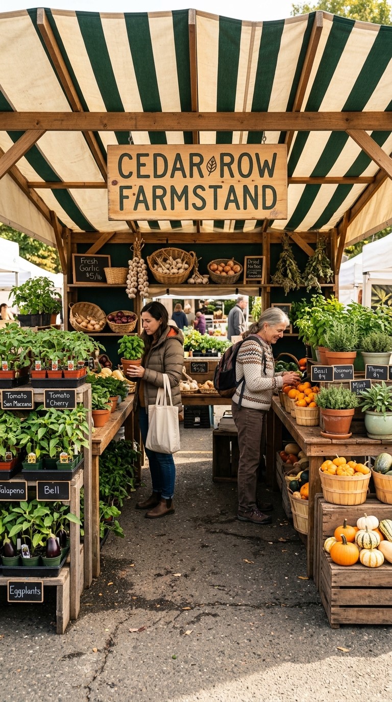U-Shaped Farmers Market Setup