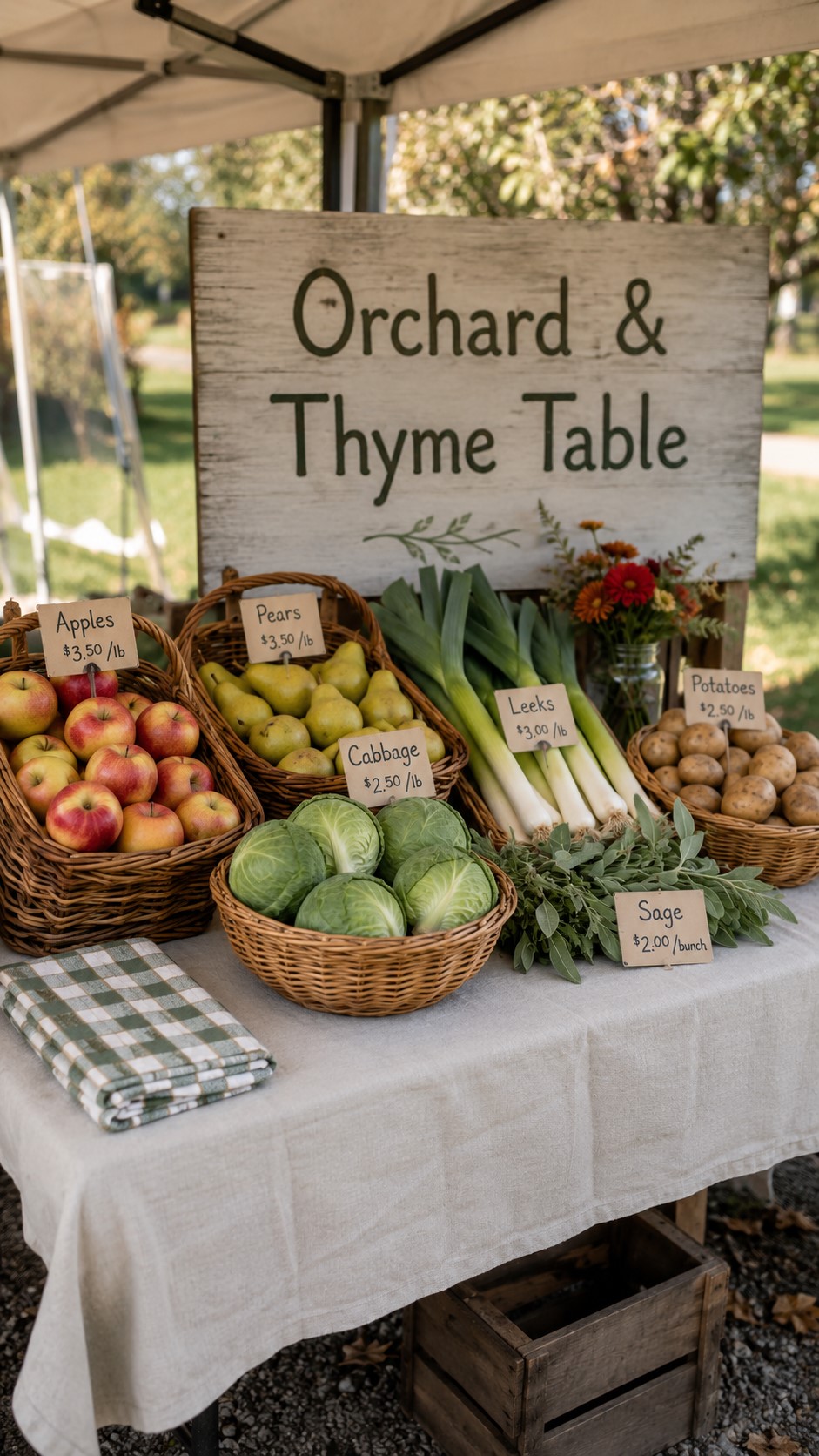 Farmers Market Stand Setup