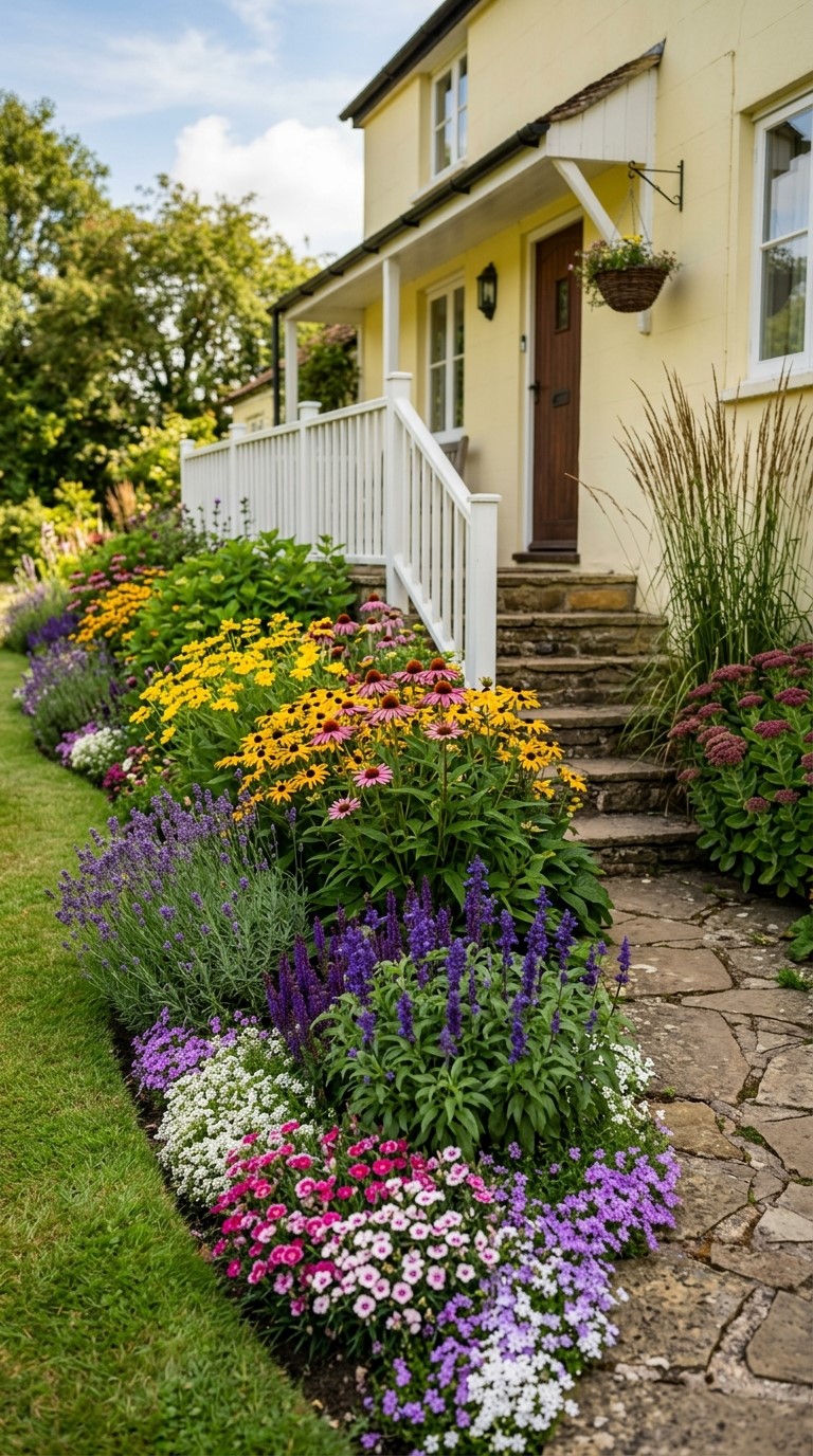 Front Yard Full Sun Flower Borders