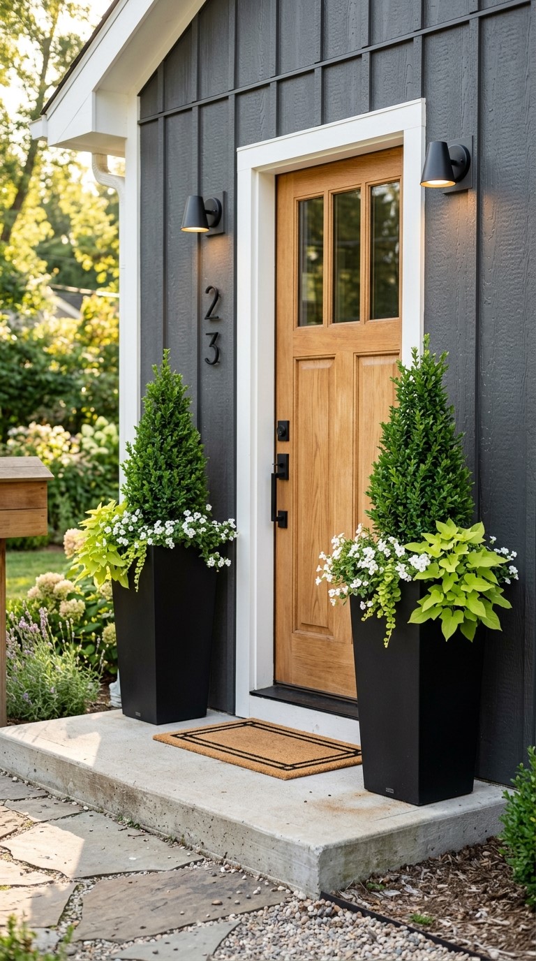 Narrow Front Porch Planter Ideas
