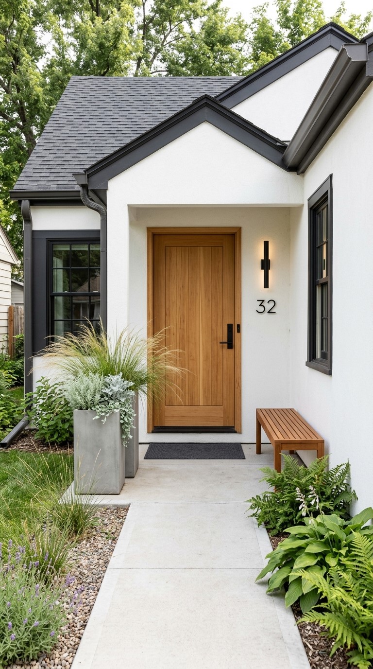Modern Narrow Front Porch Design Ideas