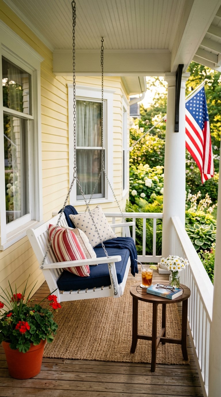 Patriotic Front Porch Decor