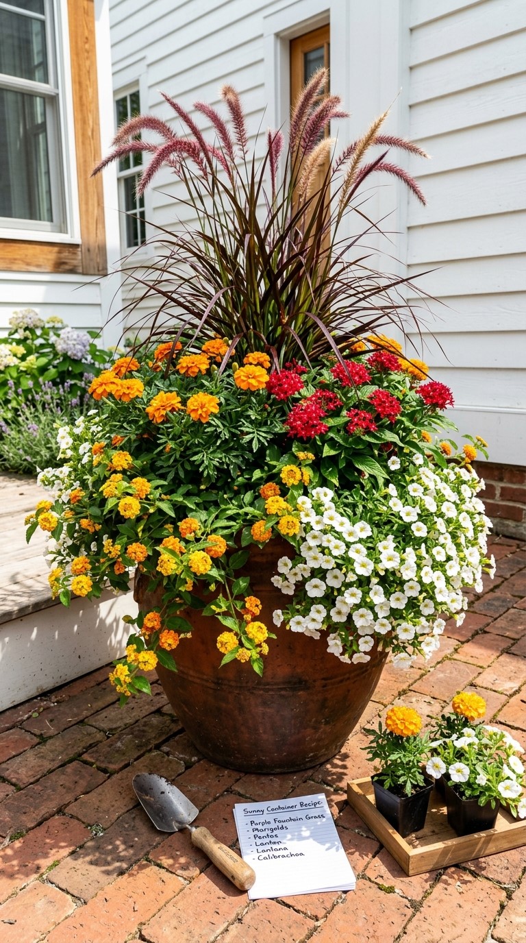 Thriller Filler Spiller Ideas Full Sun Pots
