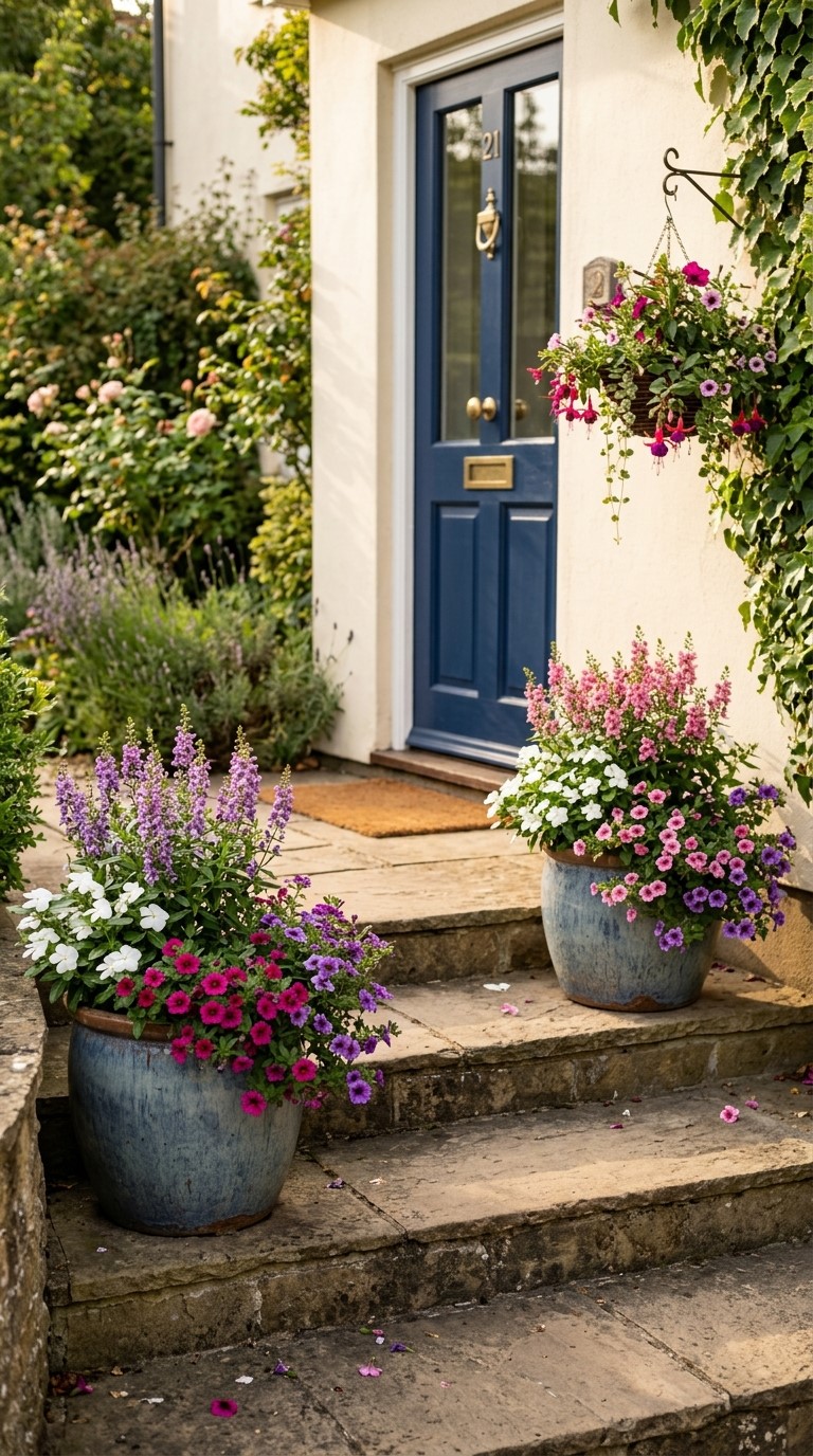 Spiller Ideas for Sunny Planters on Front Steps