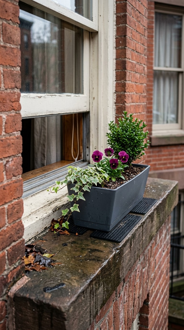 No-Drill Fall Window Box Ideas for Shallow Ledges