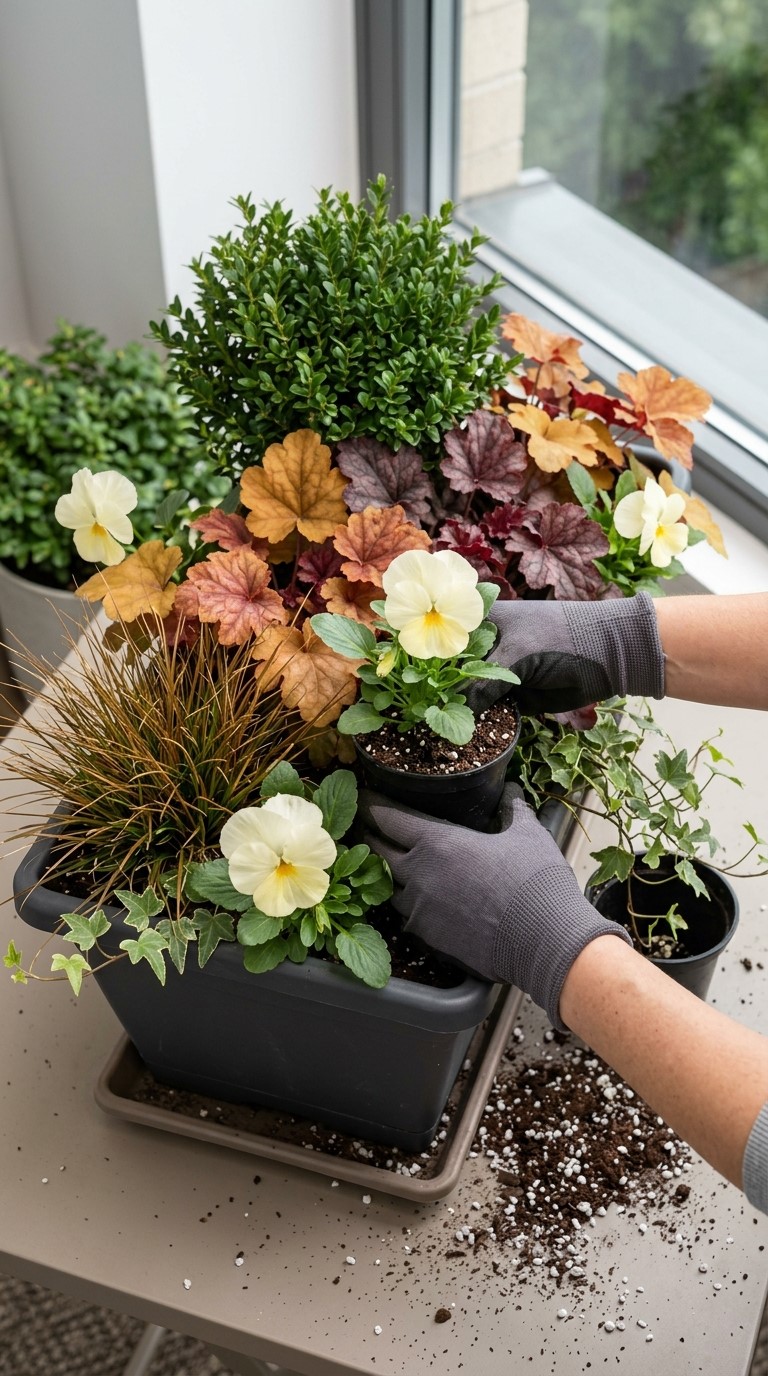 Autumn Flower Box Arrangements