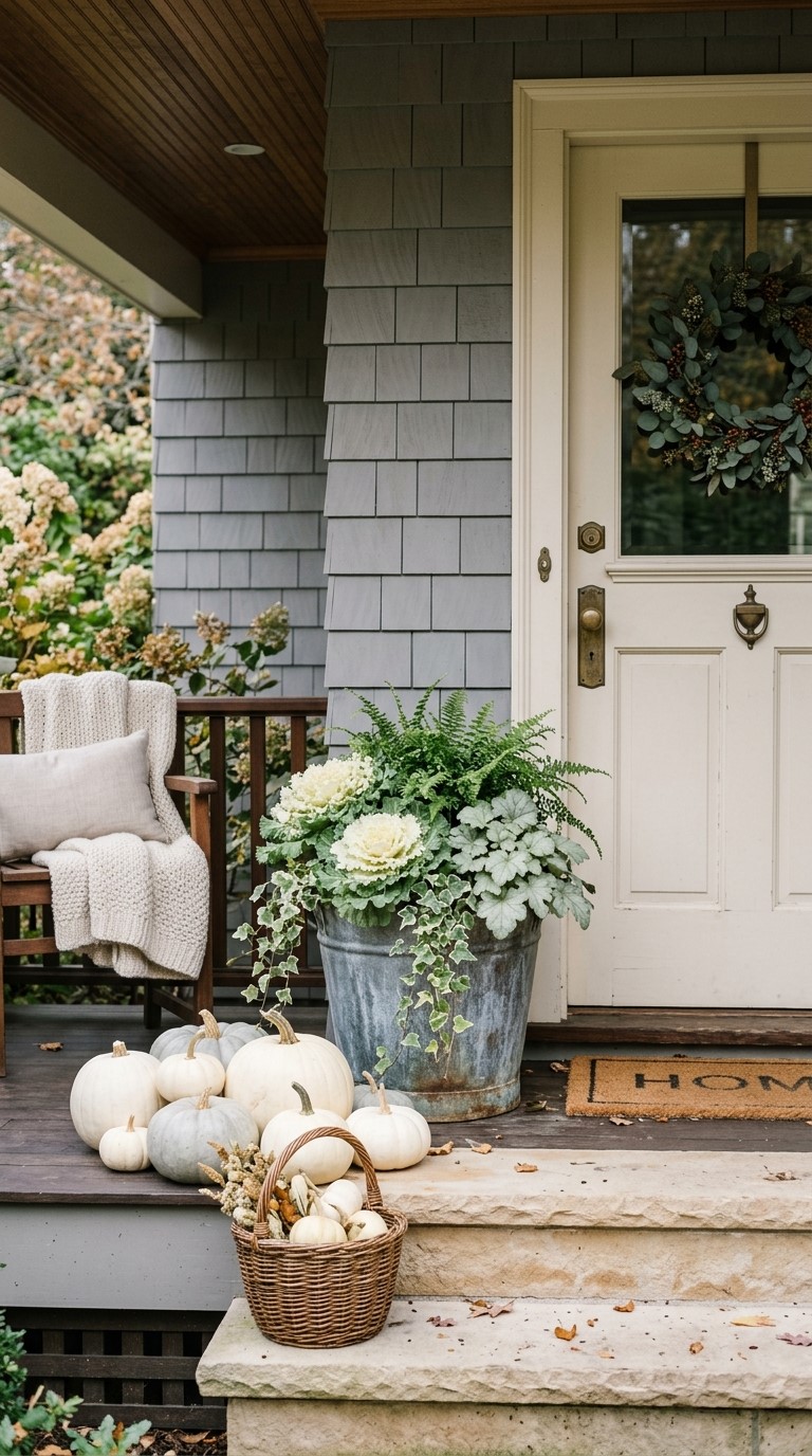 Autumn Shade Planters for Porch Pots With Soft Neutrals