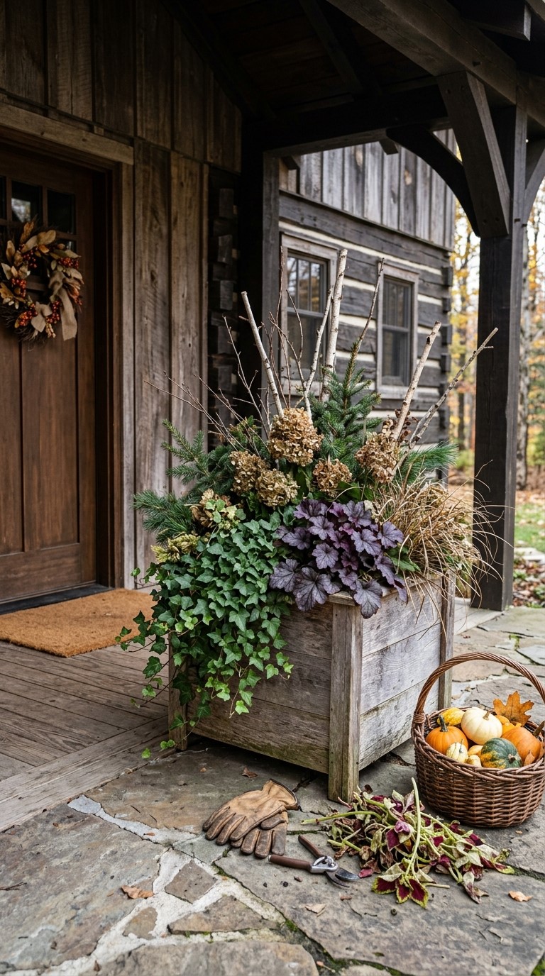 Low-Maintenance Care for Fall Front Porch Shade Planters