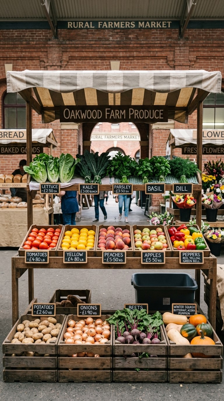 Planning a Tiered Farmers Market Produce Display