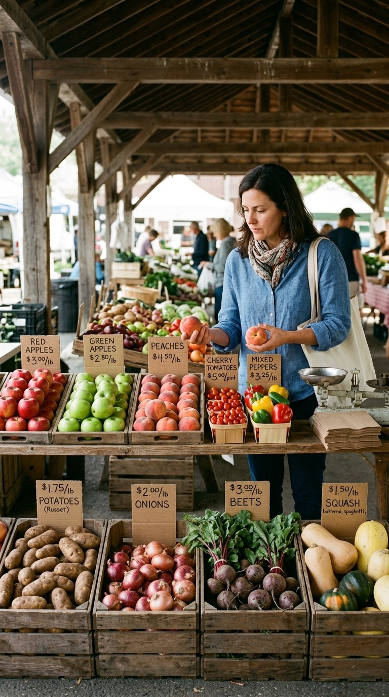 Farmers market crate display ideas