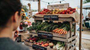 farmers market crate display ideas