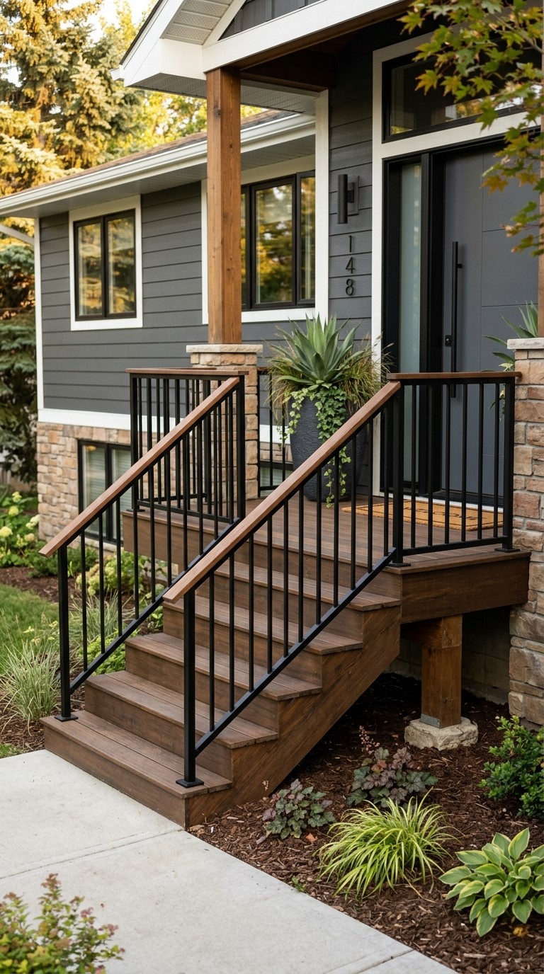 Modern Front Porch Railing Ideas