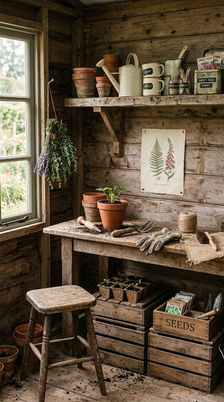 Rustic Potting Shed Ideas