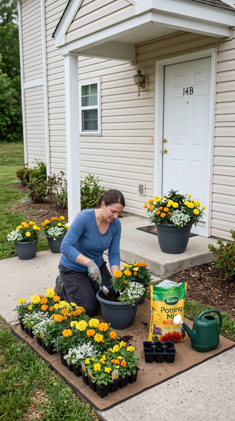 Temporary Front Yard Landscaping With Fast-Growing Annuals
