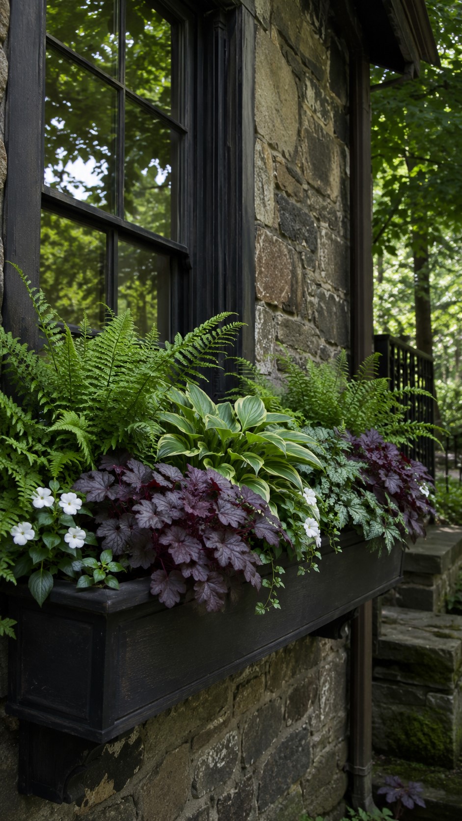 Window Box Shade Perennials and Annuals