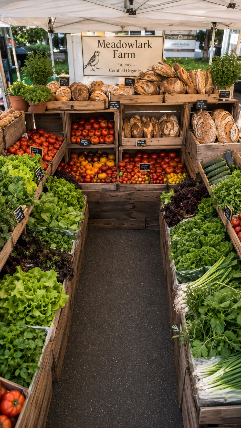 Farmers Market Table U Shaped Display