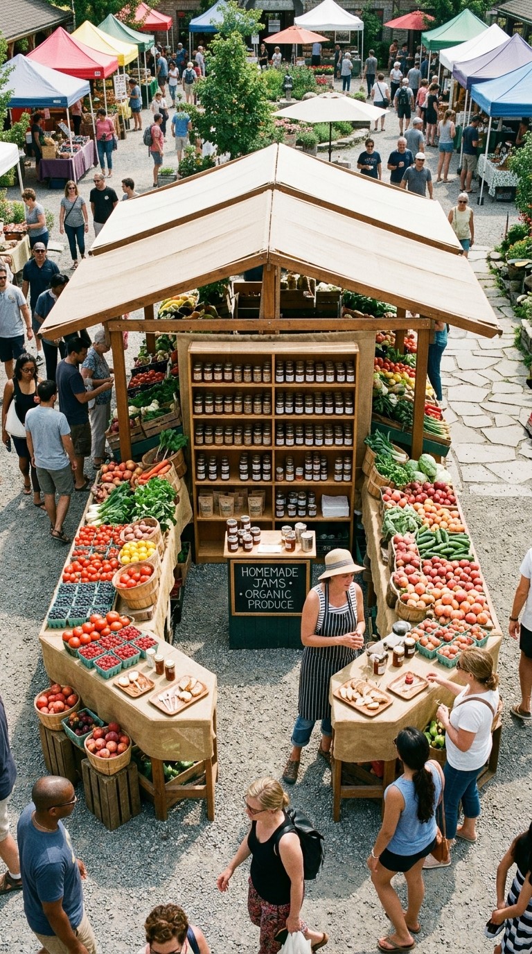 Inverted U Shaped Market Stall