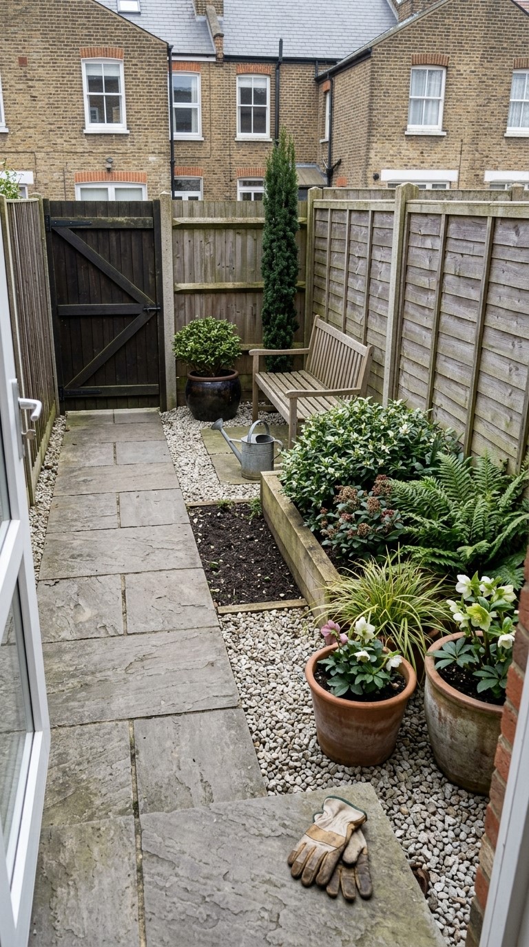 Divide Small Urban Winter Garden Ideas Into Three Working Zones