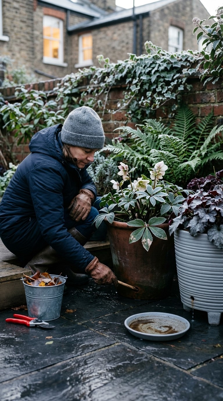 Check Cold-Hardy Potted Plants After Rain and Frost