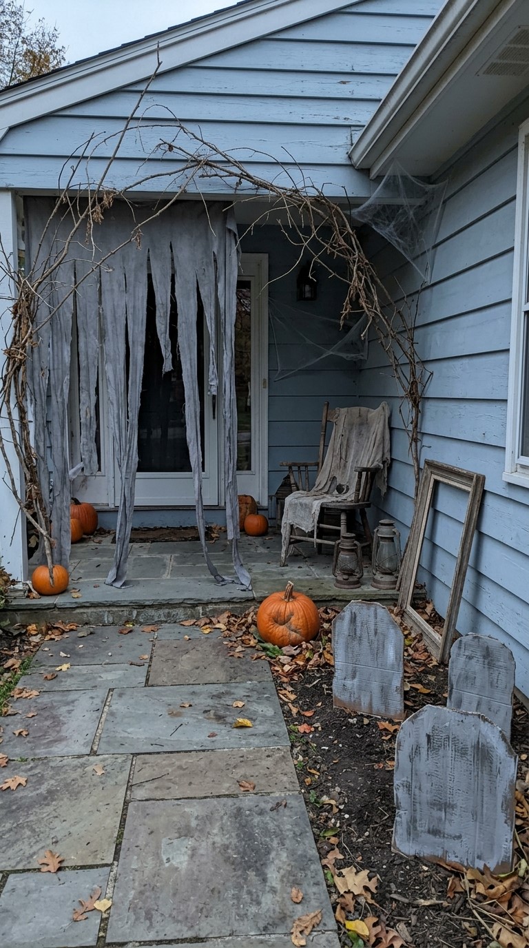 Homemade Halloween Porch Decor 