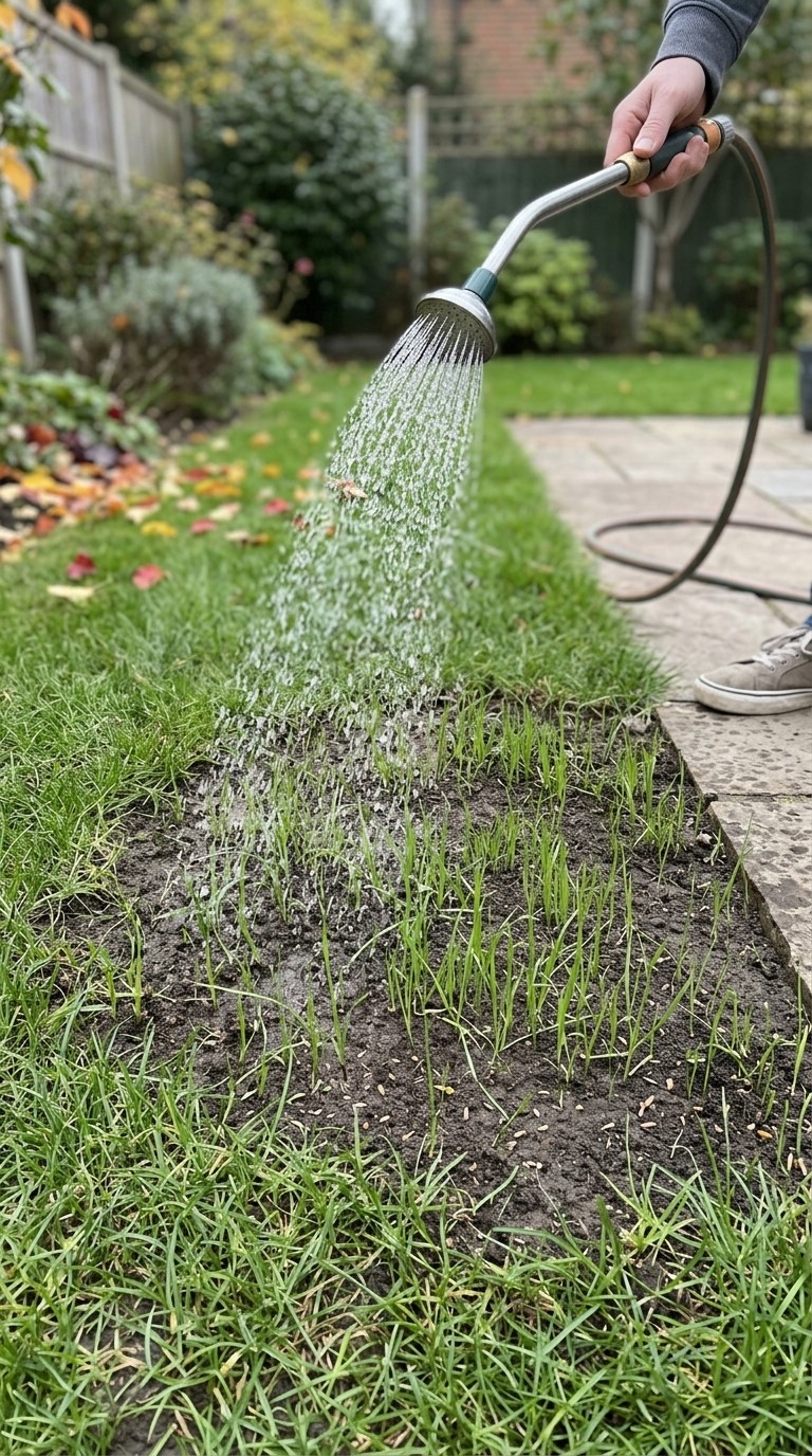 Fall Lawn Watering for overseed