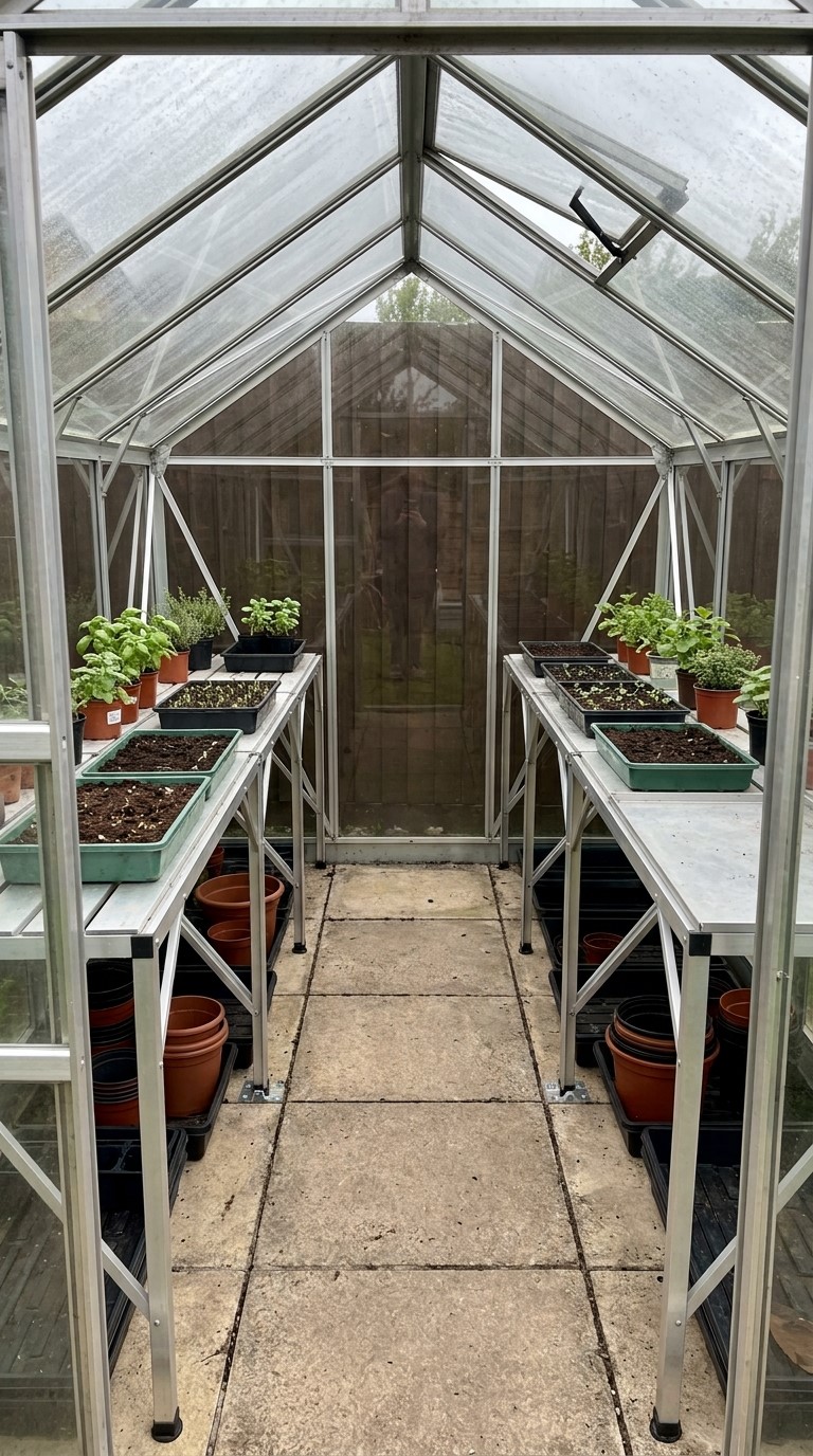 6 x 8 ft and 8 x 8 ft Greenhouse Layouts