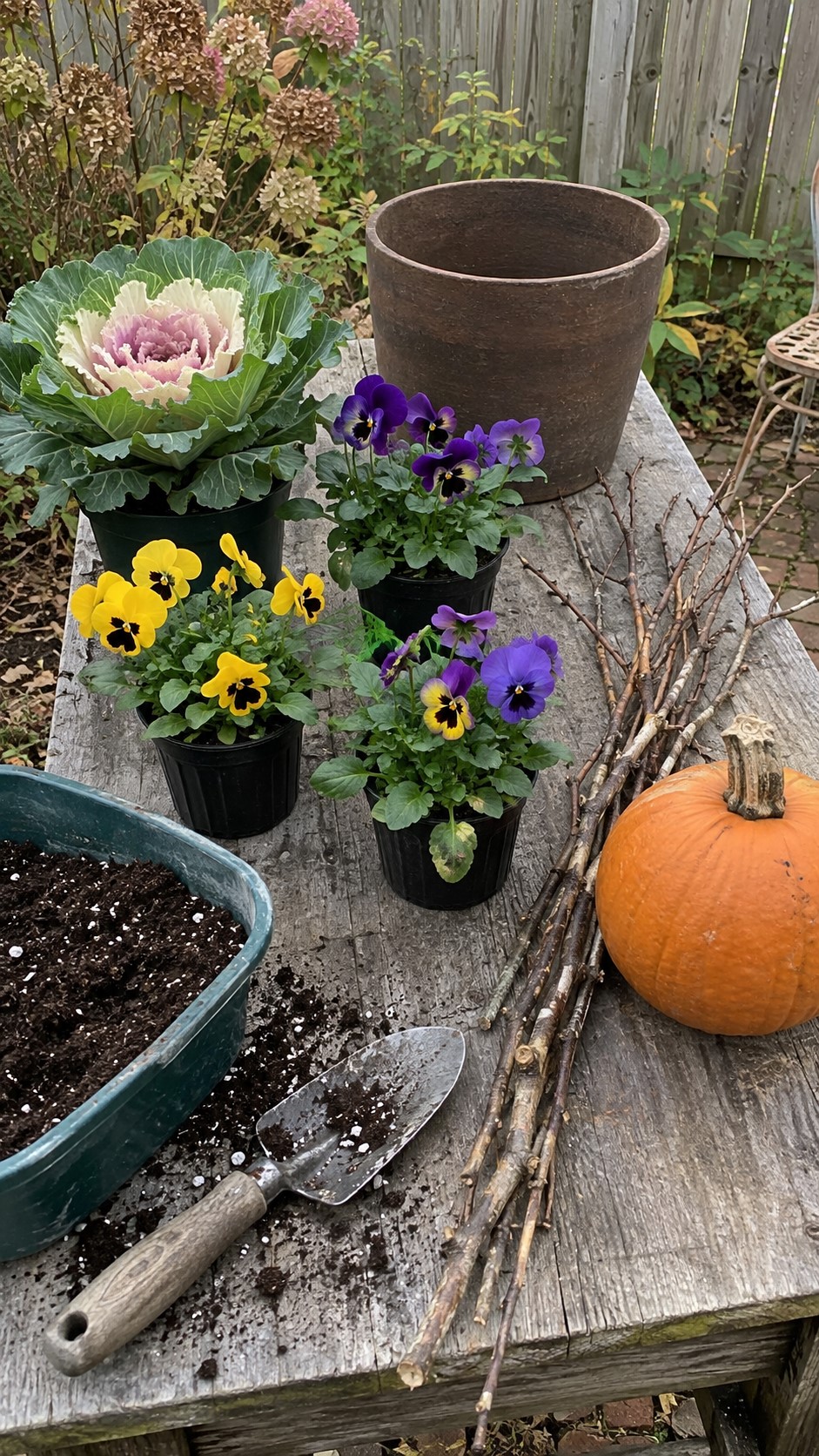 Thanksgiving Porch Planter Arrangements