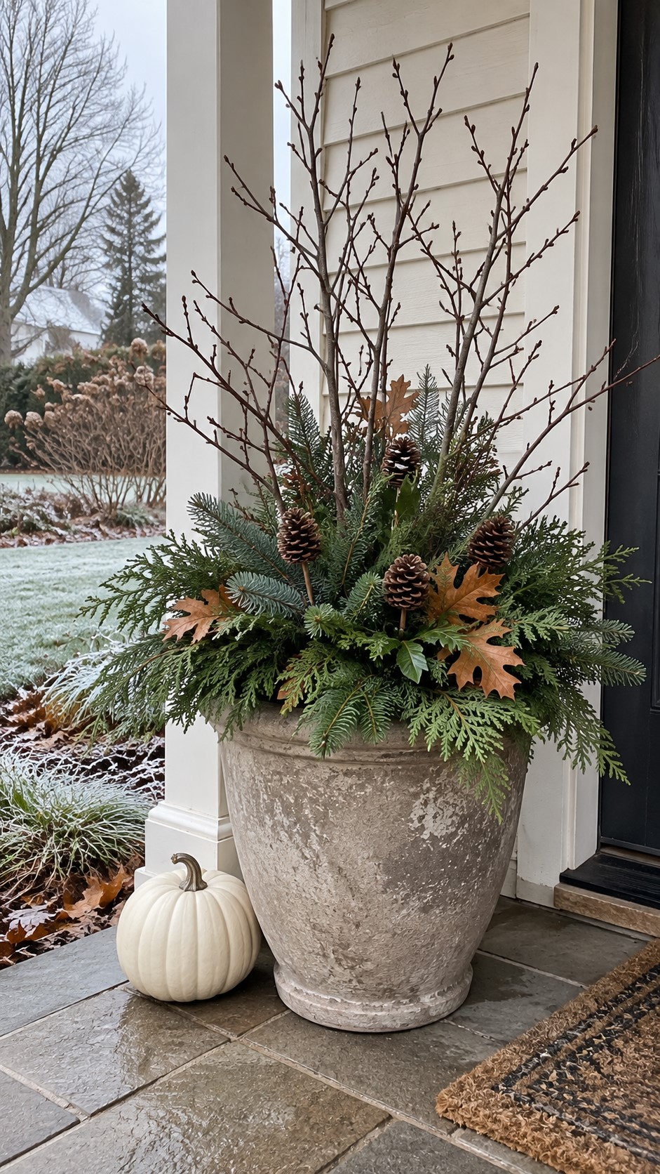 Bare-Branch Thanksgiving Outdoor Planters