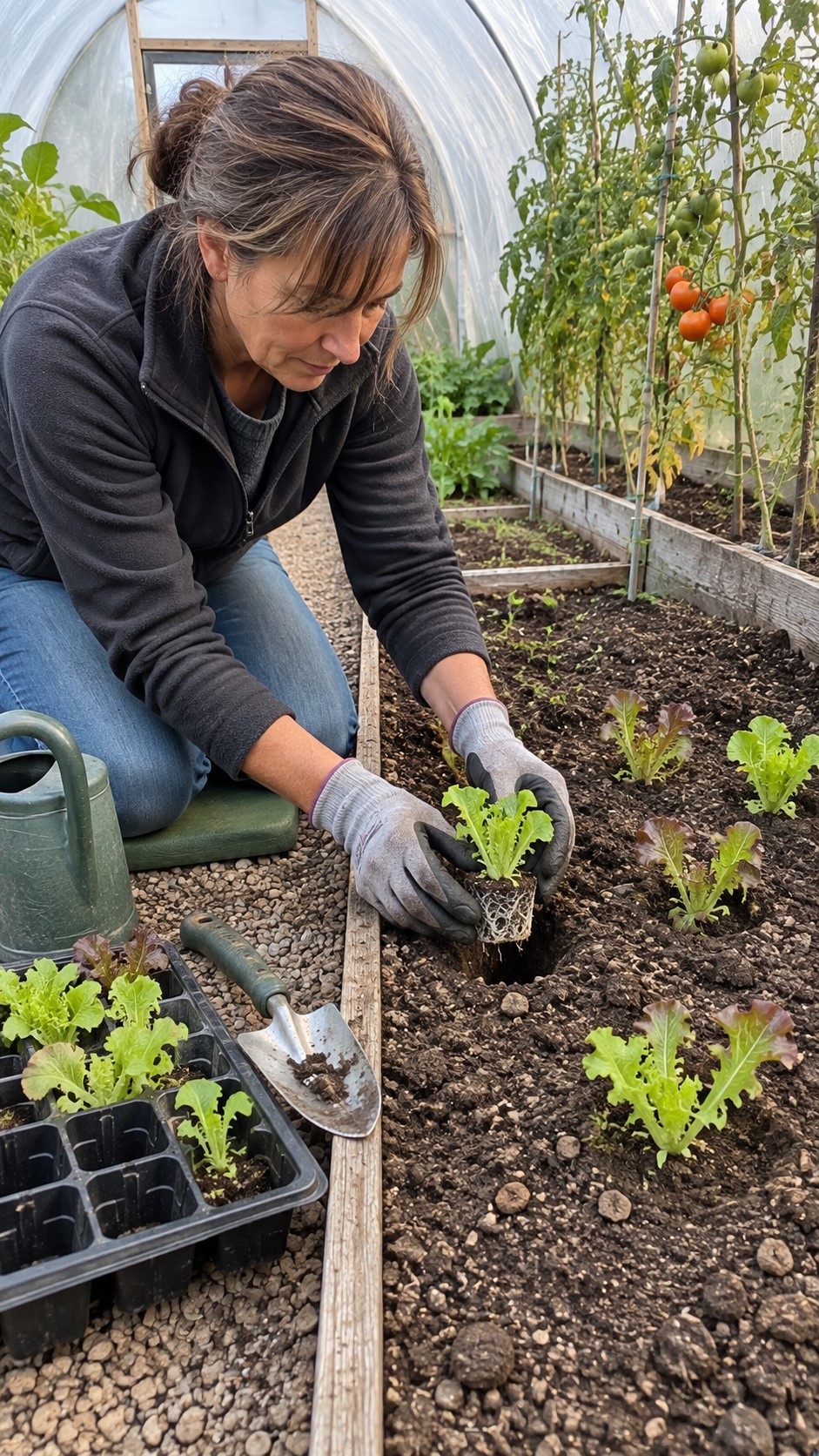 Young Winter Polytunnel Crops
