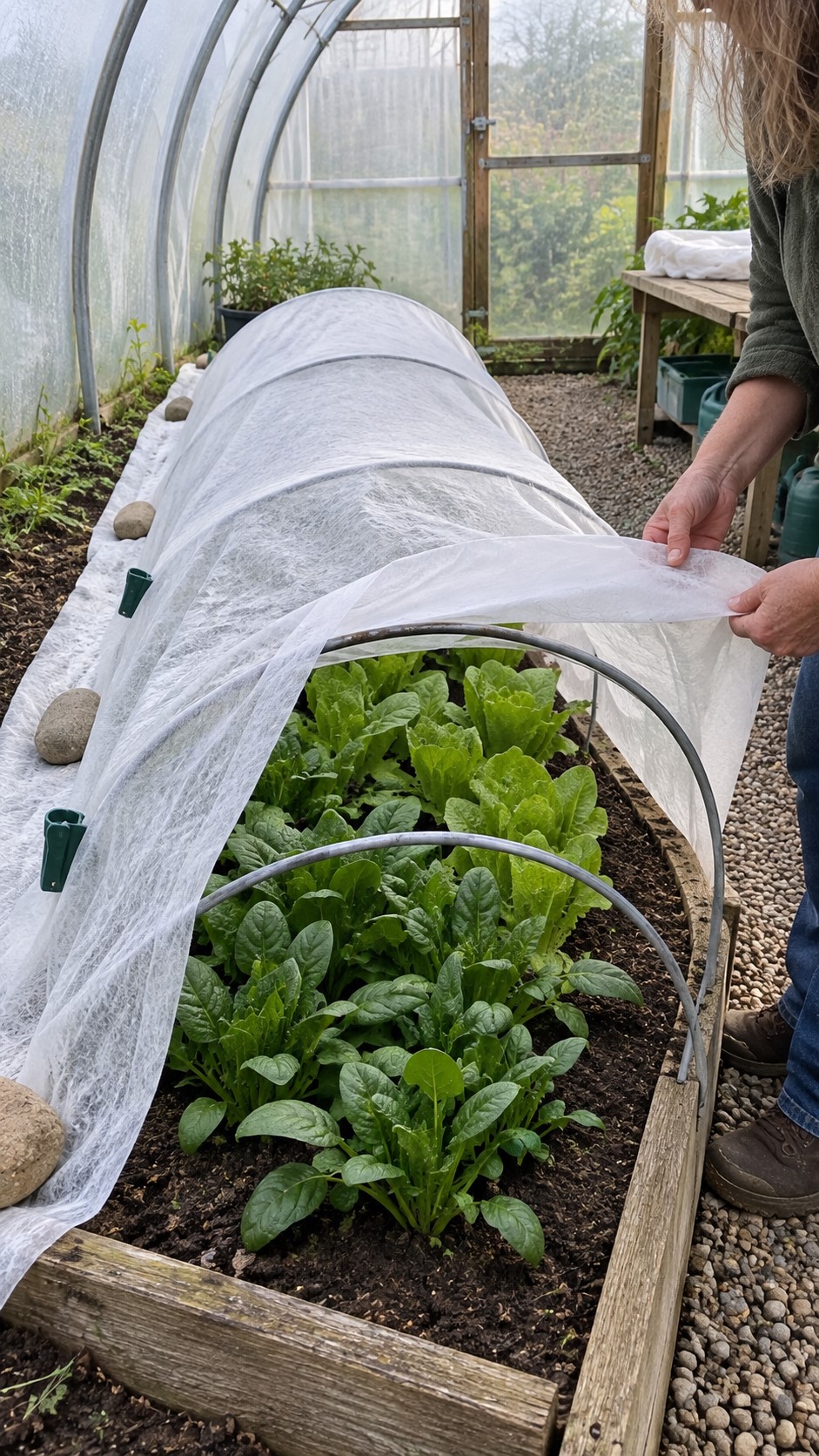 Protect Winter Polytunnel Crops With Fleece
