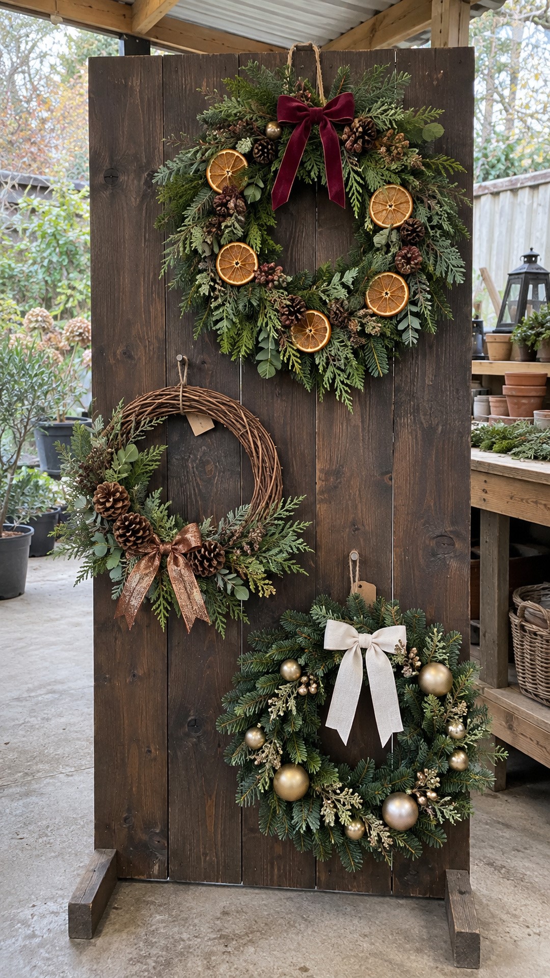 small, distinct range making Christmas wreaths