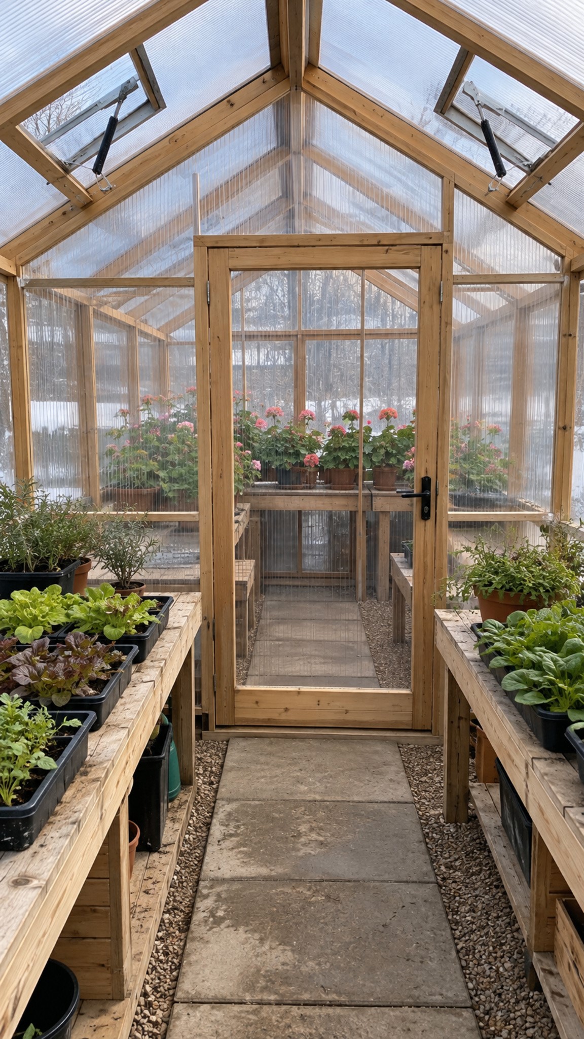 A partition can create a separate warmer growing area.
