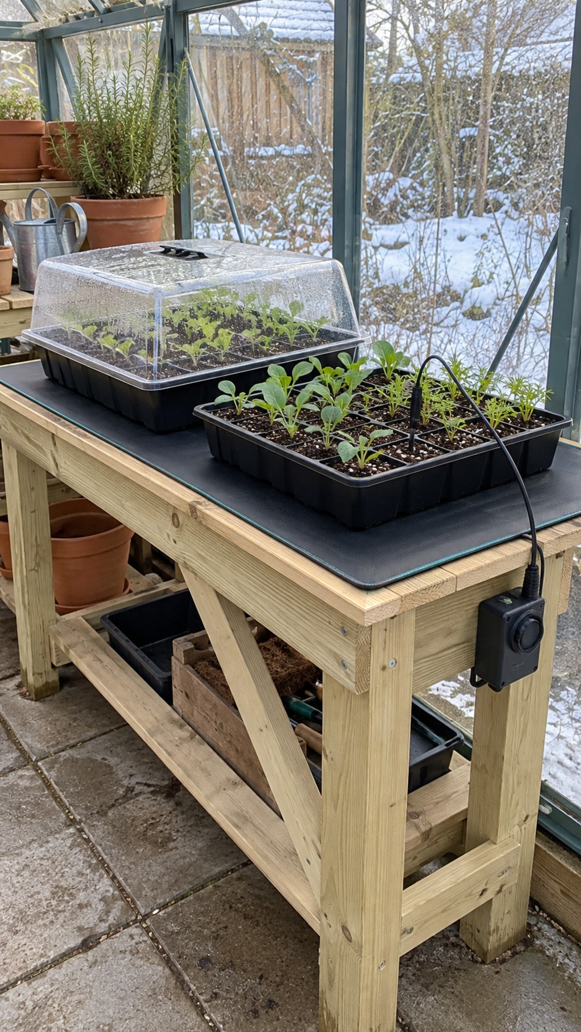 Heat mats gives seed trays their own controlled source of warmth