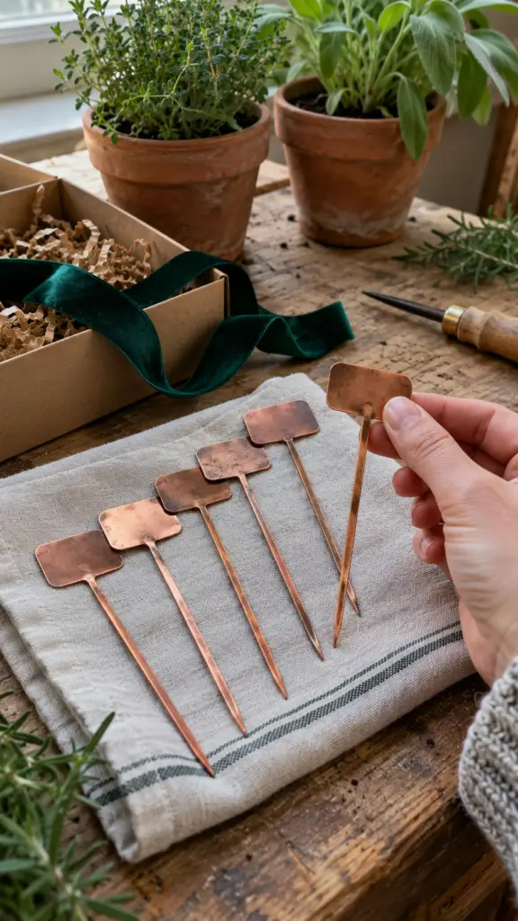 Check the lettering method and outdoor care advice before ordering plant markers.